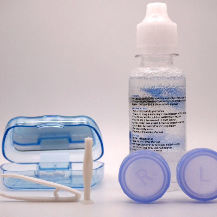 3-Tone Contact Lens Set โ Honey Hazel with Solution, Container & Travel Kit | Complete Eye Care Package