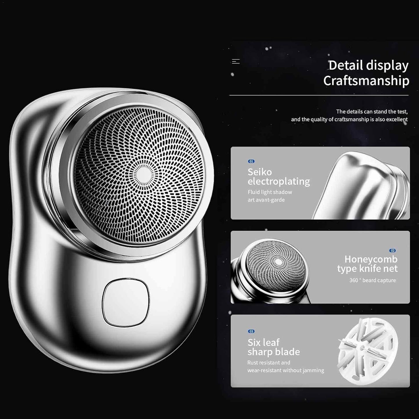 Mini Electric Hair Removal Men's Shaver