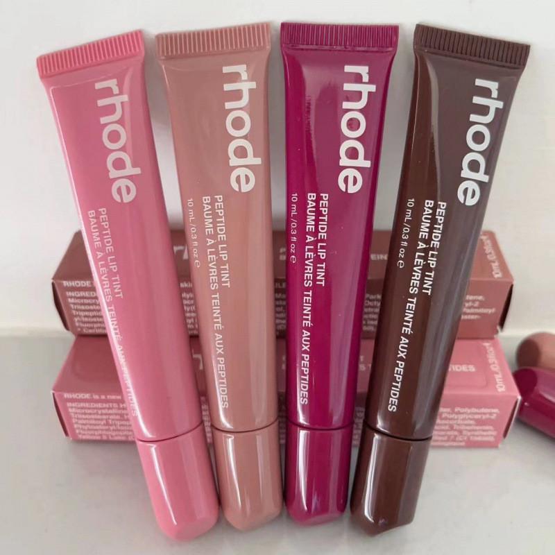 6 Pcs RHODE Cool Undertone Glossy Finish Lip Gloss - Multicolor Collection