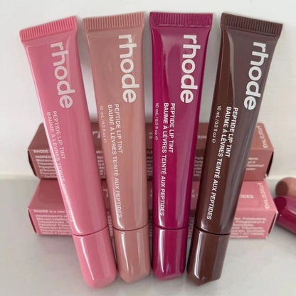 6 Pcs RHODE Cool Undertone Glossy Finish Lip Gloss - Multicolor Collection