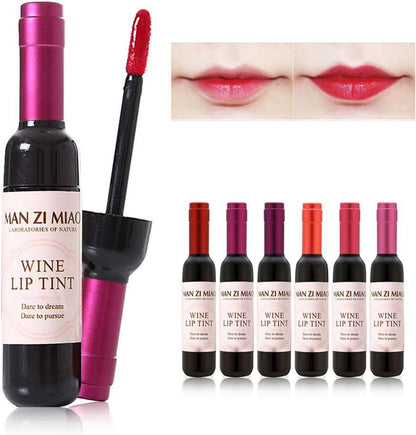 Hydrating Lip Tint - Glossy Finish | 6 Pcs Velvet Smooth Liquid Tint in Shades of Pink and Red