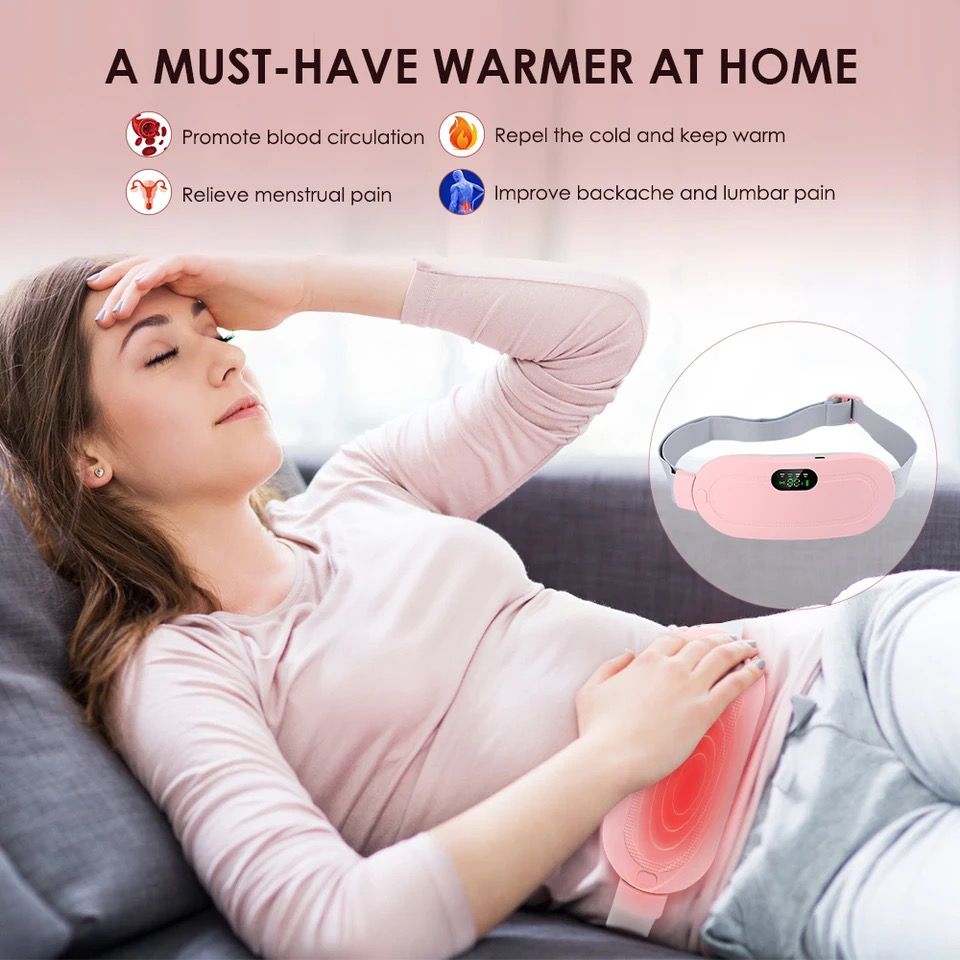 Electric Menstrual Heating Pad Period Cramp Relief Belt