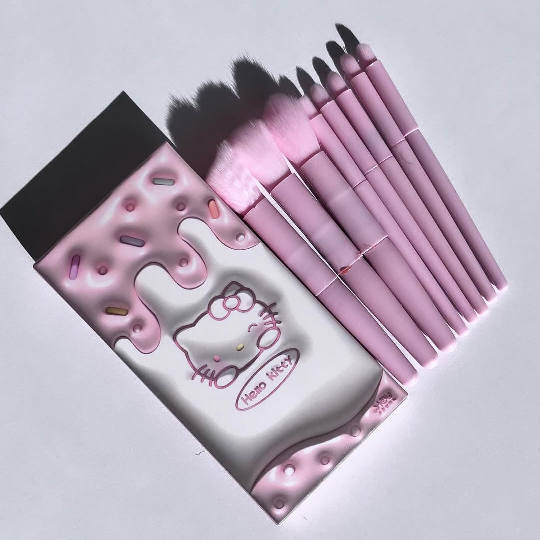 8 Pcs Makeup Brush Set with Velvet Bag – Soft Blush, Powder & Concealer Brushes for Flawless Makeup