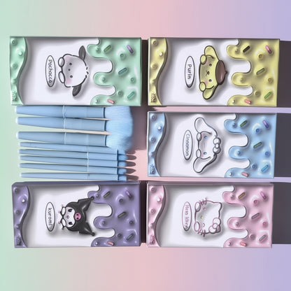 8 Pcs Makeup Brush Set with Velvet Bag – Soft Blush, Powder & Concealer Brushes for Flawless Makeup