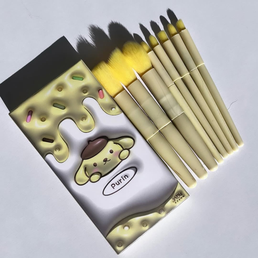 8 Pcs Makeup Brush Set with Velvet Bag – Soft Blush, Powder & Concealer Brushes for Flawless Makeup