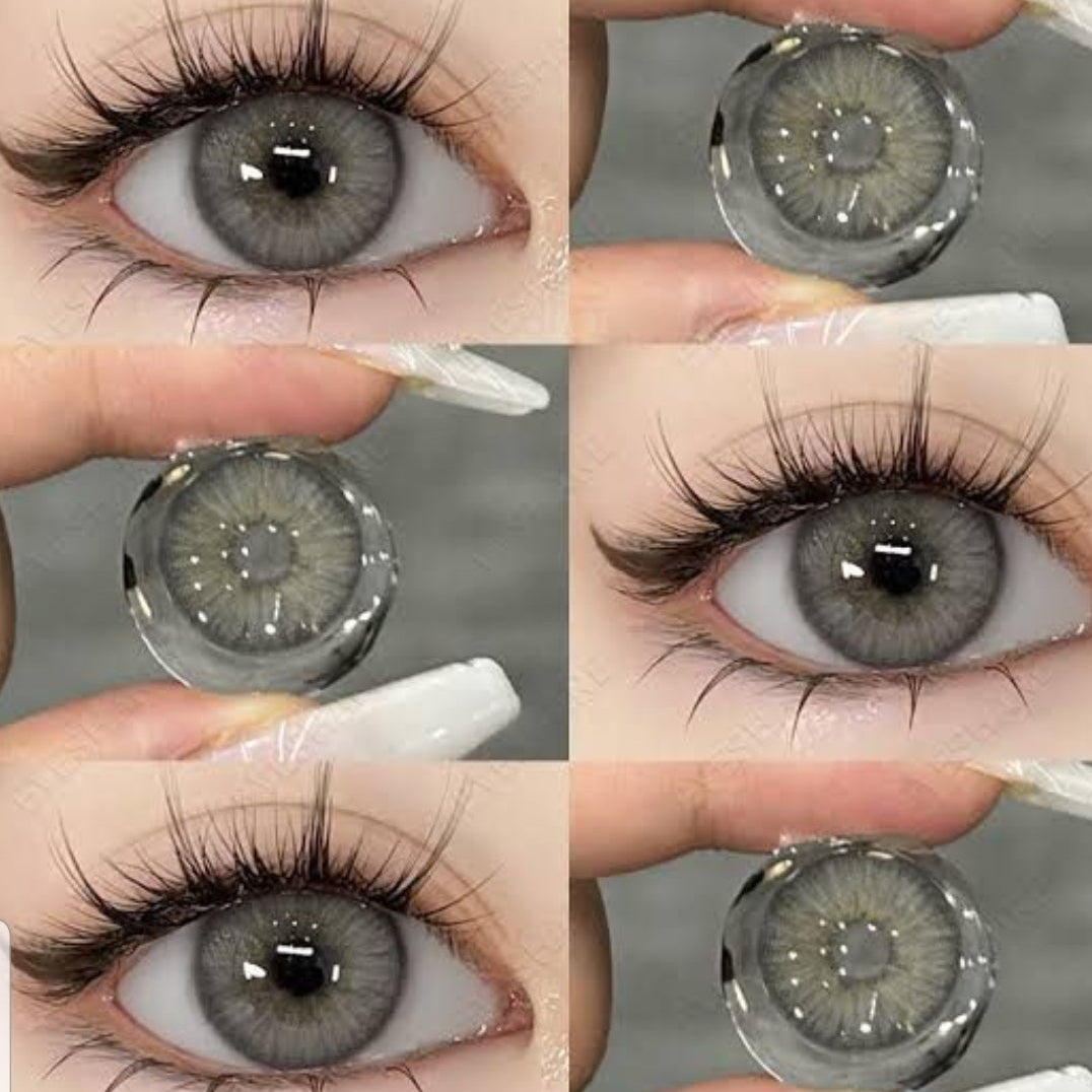 3-Tone Contact Lens Set – Honey Hazel with Solution, Container & Travel Kit | Complete Eye Care Package