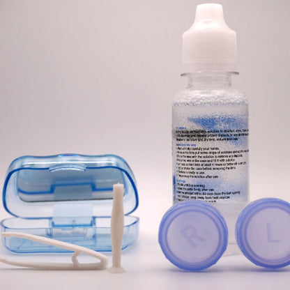 3-Tone Contact Lens Set – Honey Hazel with Solution, Container & Travel Kit | Complete Eye Care Package