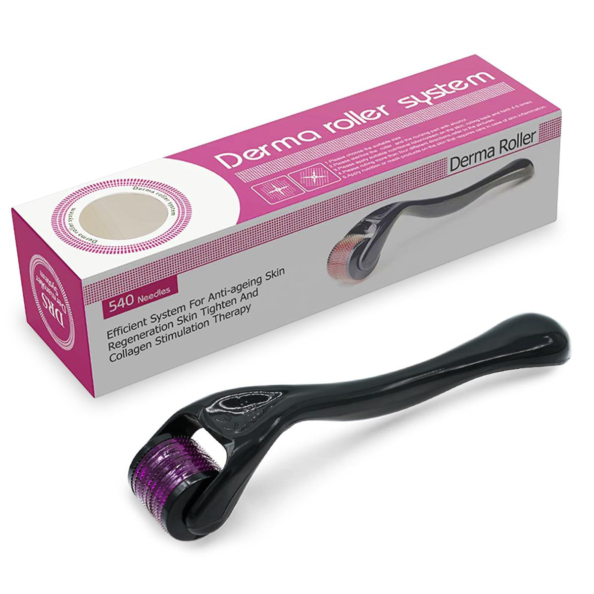 Derma Roller 0.5mm with 540 Micro-Needles – Hair Growth & Facial Skin Therapy for Anti-Aging & Skin Repair, Men & Women