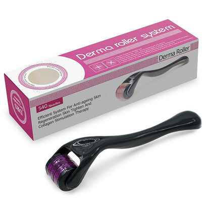Derma Roller 0.5mm with 540 Micro-Needles – Hair Growth & Facial Skin Therapy for Anti-Aging & Skin Repair, Men & Women