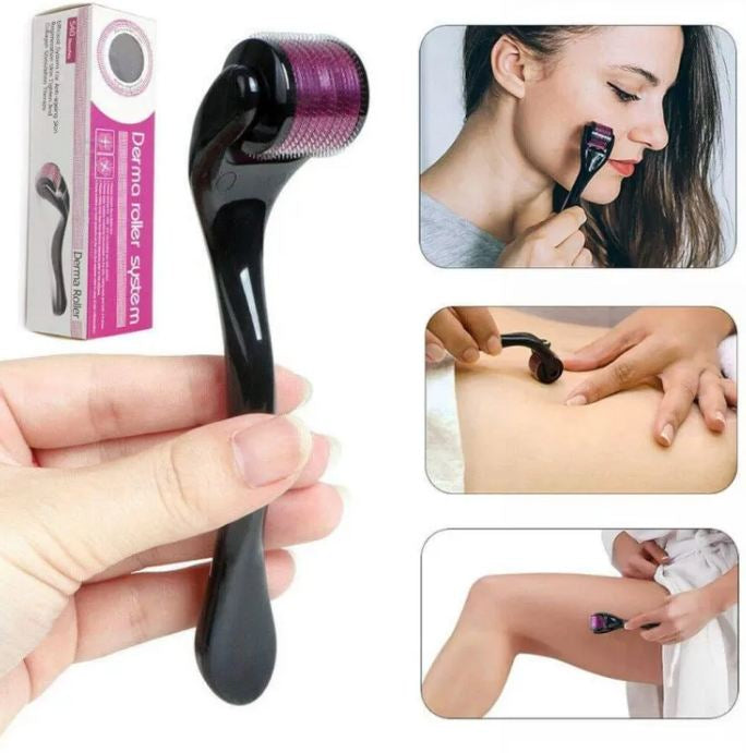 Derma Roller 0.5mm with 540 Micro-Needles – Hair Growth & Facial Skin Therapy for Anti-Aging & Skin Repair, Men & Women
