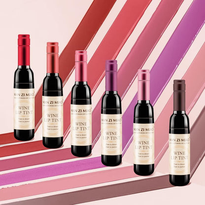 Hydrating Lip Tint - Glossy Finish | 6 Pcs Velvet Smooth Liquid Tint in Shades of Pink and Red