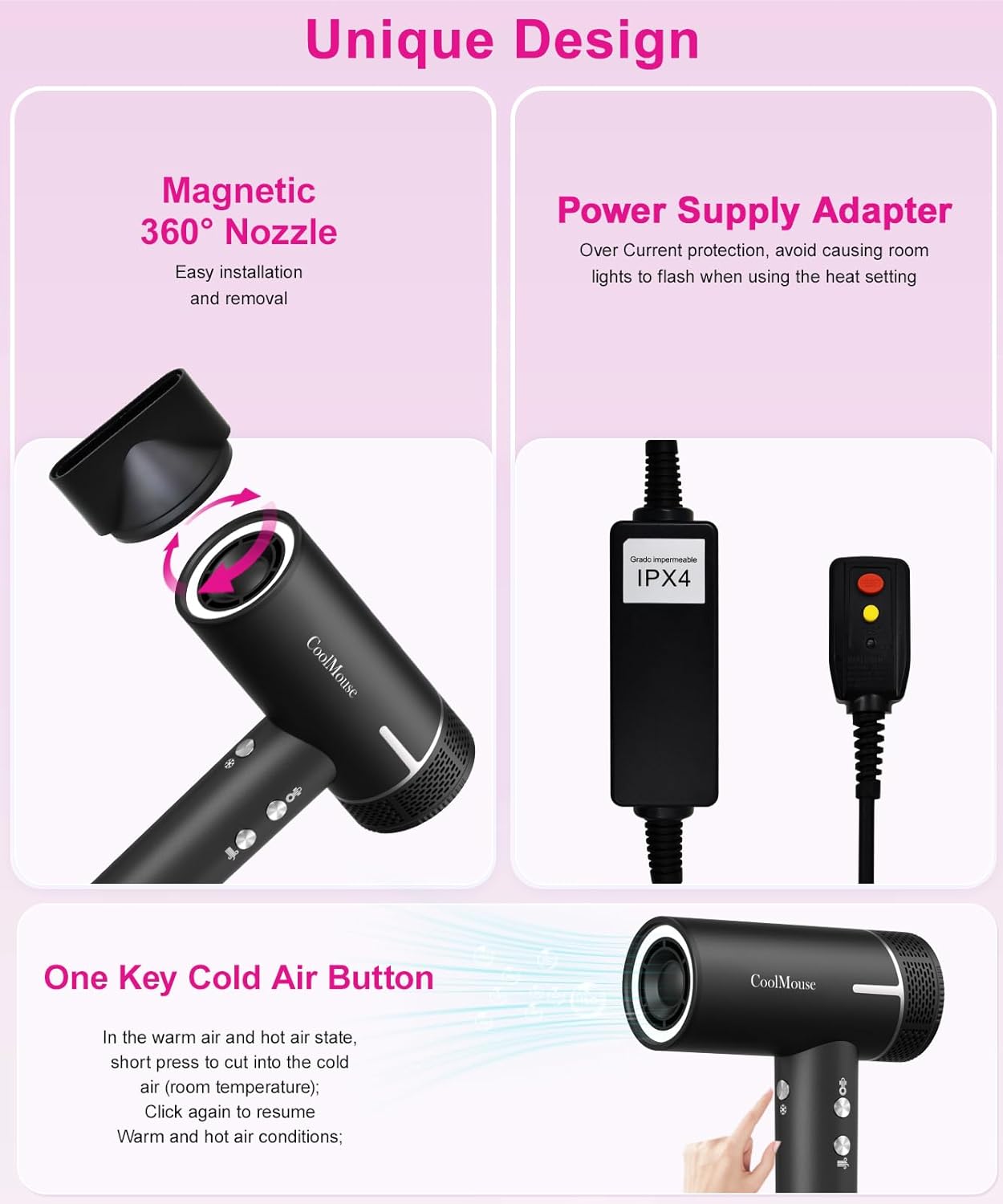 Powerful Smooth Salon Quality Hair Dryer - 1 Pcs