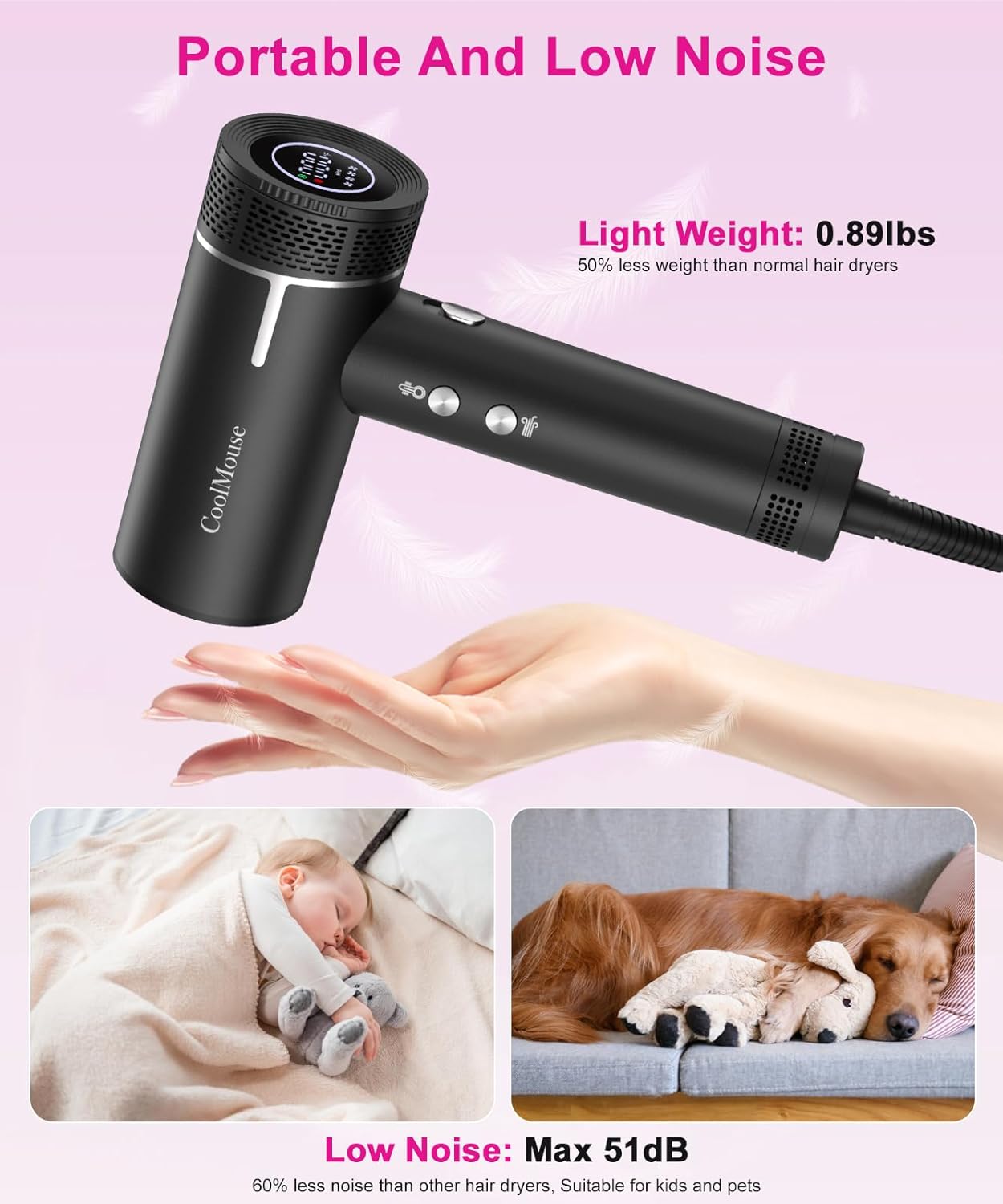 Powerful Smooth Salon Quality Hair Dryer - 1 Pcs