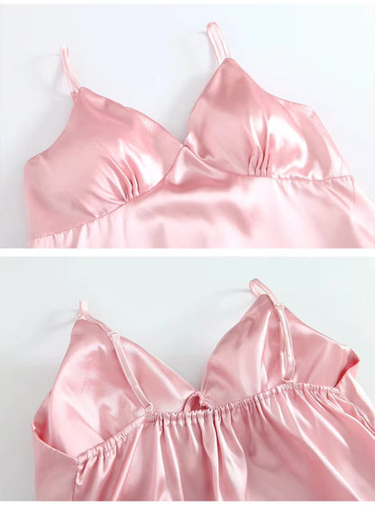 Elegant Silk Lace Camisole Set - 1 Pcs Lightweight Comfort