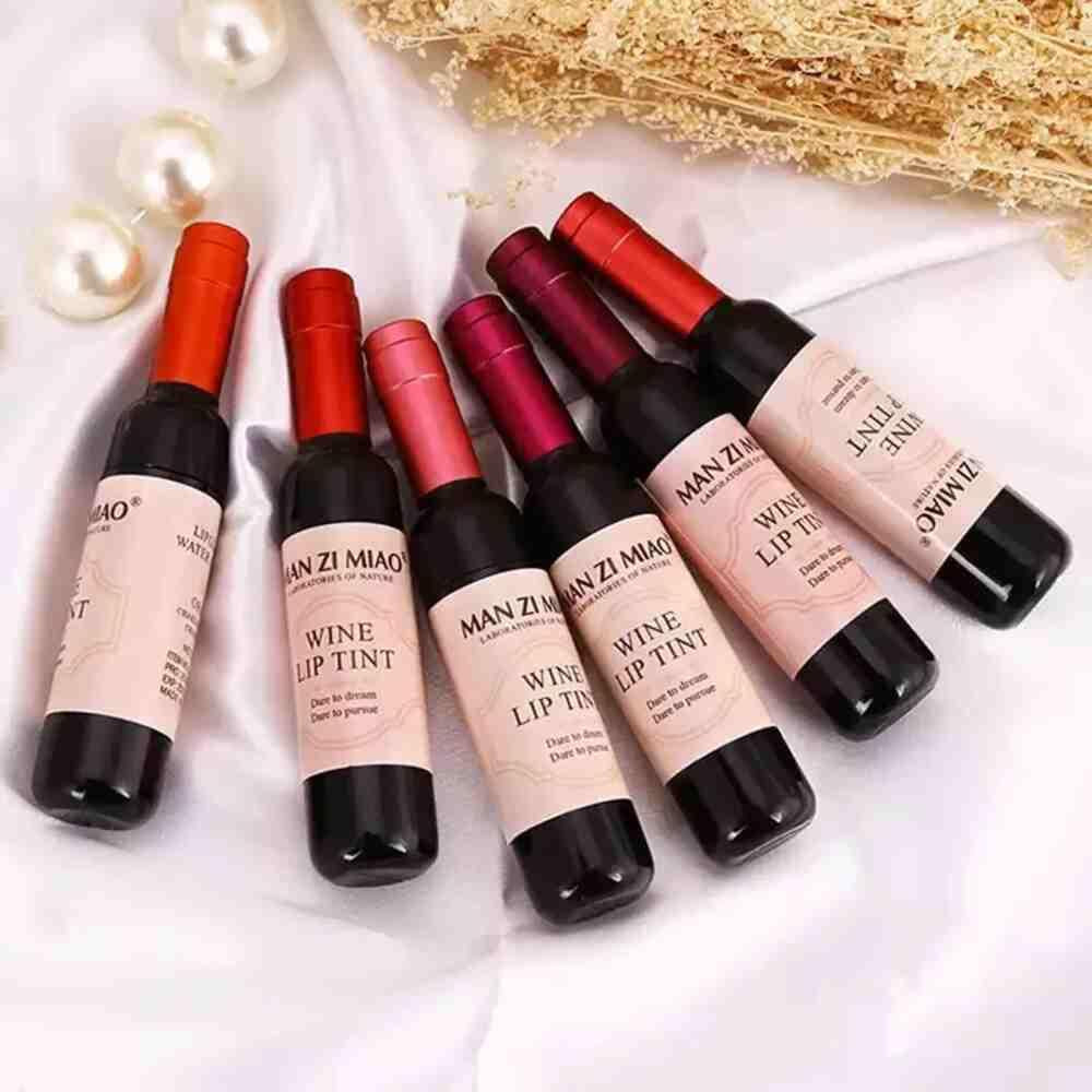 Hydrating Lip Tint - Glossy Finish | 6 Pcs Velvet Smooth Liquid Tint in Shades of Pink and Red
