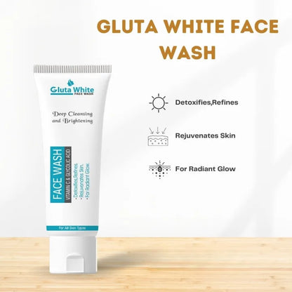 Glutta White Serum Night Cream Face Wash ( Hot Deal Pack Off 3 ) Brighten. Hydrate. Glow – Naturally Radiant Skin