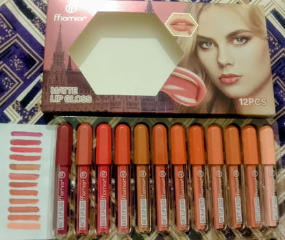 Nude Shades High Pigmented Creamy Long-Lasting Glosses – Set of 12