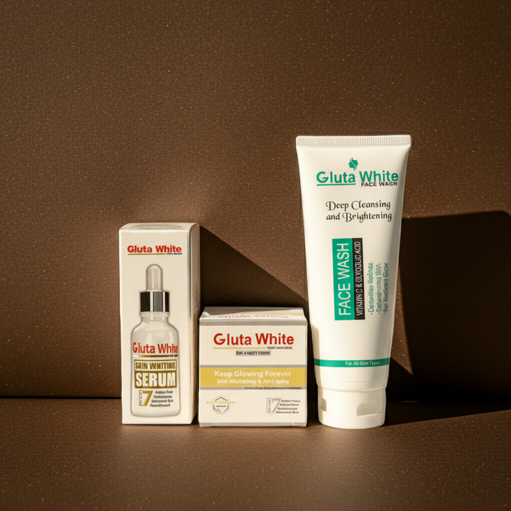 Gluta Facewash & Serum Combo in Pakistan – Skin Brightening, Anti-Aging, Deep Cleansing & Glowing Skincare Deal