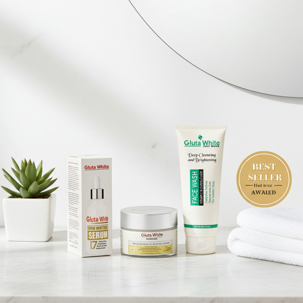 Gluta Facewash & Serum Combo in Pakistan – Skin Brightening, Anti-Aging, Deep Cleansing & Glowing Skincare Deal